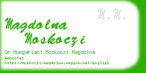 magdolna moskoczi business card